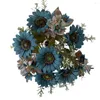 Decorative Flowers Simulated Sunflower Table Centerpiece Artificial Clear Texture Flower Wedding Beautification