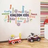 Autocollants muraux bienvenue à l'école salle de classe couleur texte maternelle salle de jeu décoration Graffiti PVC pour les enfants