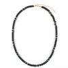 Chains 2023 Black Green Beads Acrylic Necklace For Men Boys Simple Beaded Choker Fashion Trendy Accessories Jewelry Gift
