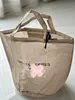 Borse portaoggetti 45X26X30CM bottiglia 26Cm lino Shopping bag stampata moda spiaggia Borsa da viaggio C pandent classico trucco-regalo