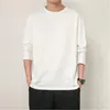 Męskie koszule 2023 Spring mężczyźni bawełniana koszulka T-shirt stałego koloru ubranie man długie widzi tshirt męskie kobiety podstawowe ponadwymiarowe TEES M-5xl