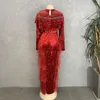 Robes décontractées Aomei Femmes Luxe Longue Robe Party Proms Velours Perles Patchwork Dentelle Volants Haute Wight Mariage Africain Soirée De Mode