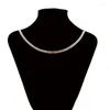 Kedjor mxgxfam (45 cm x 5 mm) mode figaro halsband för män kvinnor 18 pläterad guldfärg bly och nickelfri