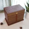 Dozen Sieradendoos Organizer Chinese stijl Houten Accessoires Opbergdoos Grote Vintage Doos Retro Hoge Capaciteit Luxe Massief Hout