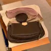 2024 новая женская дизайнерская сумка, оригинальная коробка, кошелек с кодом даты, дизайнерский кожаный женский клатч на плечо, сумки три в одном