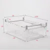 Garranhas de armazenamento Organizador de cozinha Gradela ajustável Geladeira Geladeira Arrendador Plataforma Pull-out Organizador Space Saver 40#