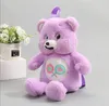 46 cm crianças kawaii roxo amarelo azul urso de pelúcia mochila garotinha fofa acessórios macios bolsa de aniversário presente de aniversário