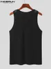 Mężczyzny T -Tank Tops Inderun 2023 Koreański skórzany ramię Moda Moda Sobraty mężczyzna Solid All Match Kameny S 5xl 230522