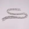 Correntes Sólidas 925 Sterling Silver 4mm Byzantine Link Chain Colar 22inch Especial