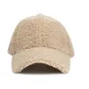 Bollkåpor packar hatt faux lamm ull baseball mössa för män kvinnor nalle fleece sporthattar varma vinter utomhus resor män