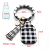 Neoprene Hand Sanitizer Holder Armband Keychain Keyring PU Leather Tassel Keychain Key Chains