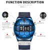 Wristwatches Creative Mens Watches Luxury Quartz Wristwatch Geometric Shape Relogio Masculino Football Pattern Watch Rotation Digital WatchW