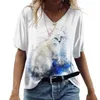 T Shirt Brand Summer Fashion V-Neck Women's Women T-shirts Cute Cats Graphics Printed Short Sleeve Tops Kawaii Casual Tees Streetwear Female Clothes