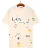 Shirt Lanvin di alta qualità 2024 Nuovo bell'abbigliamento Summer Fashion Lanvin Speckled Letter Stampa e camicia a manica corta casual cotone 100% 3 rx8k
