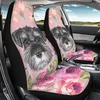 Автомобильные сиденья покрывают 2 штука для женщин йоркширского терьера цветочный принт универсальный автозащитник