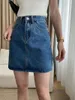 Skirts High Fashion 2023 Summer Women's Abbigliamento Denim sopra la gonna corta a-line del ginocchio appare sottile e versatile stile di base