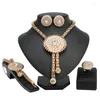 Halskette Ohrringe Set Longqu Schmuck Damen Dubai Vergoldet Armband Ring Hochwertiger Schmuck Accessoires Großhandel