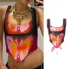 Cinturas de mariposa Bustier Cort Top Wist Cincher Corset con correas Topas de camisolas estampadas para que las mujeres usen bootseleds