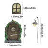 Objets décoratifs Figurines Miniature Fée Gnome Fenêtre Porte Elfe Maison Pour Yard Art Jardin Sculpture Statues Décor Extérieur 230522