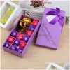 Other Festive Party Supplies Gold Rose Soap Flower Gift Box Valentines Day Mothers Anniversary 12Pcs Set Drop Delivery Home Dhvbk