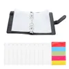 Gift Wrap Change Storage Book Cash Wallet Pocket Booklet Envelopes Budget Pu Money Binder Zip Around