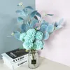 Decoratieve bloemen 1 Bunch Hydrangea Artificial Silk Fake Flower Bouquet voor trouwtafel Decoratie Home Decor Garden benodigdheden