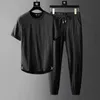 MEN S TRACHSUITS ICE SILK SUIT MEN 2023 Summer T Shirt Pants اثنين