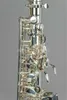 Nuovo arrivo Alto Eb Tune Brass Sassofono Argento di alta qualità placcato Sax E Strumento musicale piatto con custodia Bocchino Spedizione gratuita