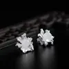 Stud Flyleaf 100% 925 Sterling Silver White Jade Flowers Brincos para mulheres de estilo clássico chinês Jóias de luxo feitas à mão