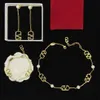 Set di gioielli di design di lusso Bracciali Orecchini Collane per donne Designer Semplice braccialetto a V personalità Orecchino Collana alla moda Valentinolies ah4g