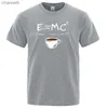 Camisetas masculinas Energy Milkcoffee Men Tshirt Casual Tshirts respiráveis ​​Camises de algodão engraçado camisetas da rua Tshirts de grandes dimensões Man 220608 L230518