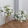 装飾花50cm植物葉のフラワーボール人工バラの結婚式の飾りバレンタインデイギフトテーブルセンターピーススタンド装飾