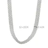 Correntes Srcoi exclusivo colar de corrente de clavícula larga e trançada colar de prata texturizou colares tecelistas para joias de festa 2023