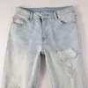 Jeans Amari Amirl Light Amirlies Am Men Amis Imiri Street Amiiri Designer Odzież Zwykłe dżinsy dżinsowe spodnie Es kolorowe 6624 White Biały Patch Slim Fit N21c