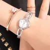 Relógios de pulseira de pulseira Top Brand Women Bracelet Clock Luxury Rhinestone Gold Dress Watch Fashion Casual Student Gift Lightz