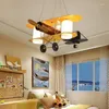 Lustres Lustre Avion Pour Enfants Enfants Garçon Chambre LED Suspension Suspension Pépinière Avion Suspension Lumières