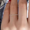 Ringen eeuwigheid vrouwelijke Moissanite Ring massief 14K geel goud Micro Pave trouwring ringen voor vrouwen bruids partij sieraden cadeau