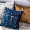 Funda de almohada de terciopelo supersuave para sofá de sala de estar, funda de almohada decorativa lisa con cintura bronceada, 45x45cm