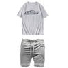 Survêtements pour hommes TRAPSTAR T-shirt et short Ensemble 2 pièces Survêtement Sportswear d'été Fitness Coton Hauts à manches courtes 5 Points Pantalon Jogger Suit 230522