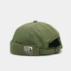 Boll Caps Streetwear Brimless Hat Hip-Hop Beanie Skullcap Street Sticked Women Men Acrylic Casual Solid Pumpkin Portable Melon Cap