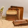 Teller Aktivität Kreativer Akazienholzteller Japanischer Stil Obstkuchenteller Abendessen Geschirr Tablett