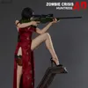 Anime manga 36cm GK Resident Evil Ada Wong Zomble Kriz Huntress AD Oyunu Eylem Figürü Heykel Garaj Kiti Model Süs Bebek Oyuncakları Hediye L230522