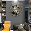 Relógios de parede Big Size Metal Clock redonda Sala de estar Decoração de simplicidade criativa pendurar em um grande relógio de bolso mobiliário