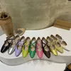 Sandały Nowe wiosenne kobiety płaskie buty na pięcie płytkie Mary Jane Flats Fashion Candy Color Ballerina miękkie mokasyny 230511