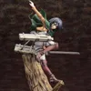 애니메이션 만화 28cm Anime Attack on Titan 그림 ARTFX Mikasa Ackerman 만화 동상 PVC 액션 입상 Collectible Model Toys Gift Garage Kits L230522