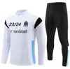 22 23 24 Kinderen en volwassen tracksuit Milik Payet Marseilles Survetement Training Suite Veste Maillot 2023 2024 Olympique OM Man Tracksuits voetbal Jogging Set Sports