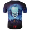 Men's T Shirts 2023 Horror Movie IT Clown 3D Printed T-shirt Women's Summer Wild Casual Harajuku Top Hip-hop Shirt Street Clot