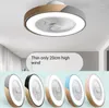 Invisible Fan Lamp Ceiling Living Room Nordic Restaurant Bedroom LED Remote Control