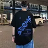 メンズTシャツユニセックスヒップホップパンクTシャツマンルースロックTシャツ面白い男性カジュアルフィンガープリント