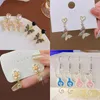 Stud Earrings Vintage Crystal Butterfly Kitty Pendant Fashion Small Geometric Ear Jewelry Party Gifts For Women Girls